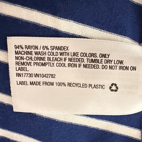 NWT. Isabel Maternity by Ingrid & Isabel Blue Striped Maxi Tank Dress Size XXL - Picture 11 of 13